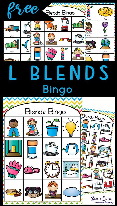 L Blends Bingo Blends Activity Kindergarten, L Blends Activities First Grade, Beginning Blends Activities, L Blends Activities, Alphabet Games For Kindergarten, Literacy Groups, Syllable Division, Literacy Centres, Alphabet Handwriting Practice