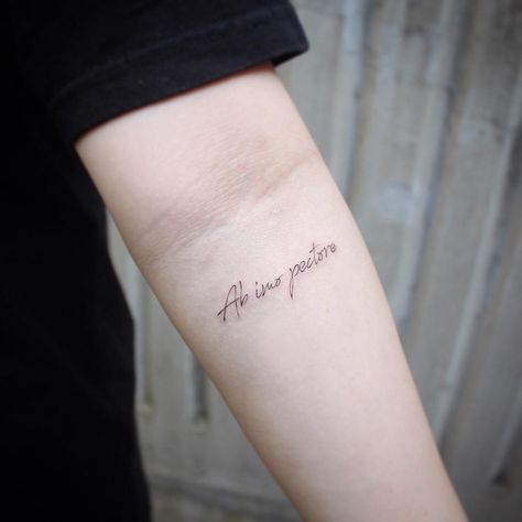 Cute Tiny lettering tatto ideas. Cute tiny lettering tatto ideas.  " From the depths of the heart " tattos. #tatto #tinytatto #minitatto #cutetatto #letteringtatto #aathsaa Tattoo Quotes, Tattoos, Pins