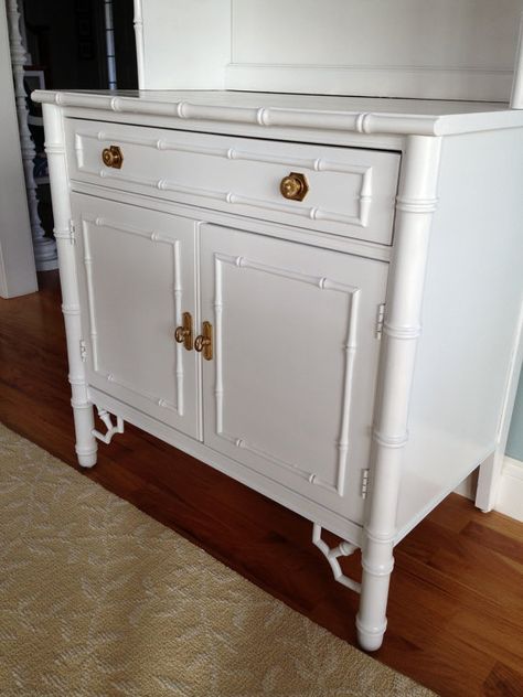 Bamboo Furniture Makeover, Large End Table, Bamboo Cabinet, Bamboo Cabinets, Lingerie Chest, French Style Homes, Bamboo Furniture, Chinoiserie Chic, Coastal Living Room