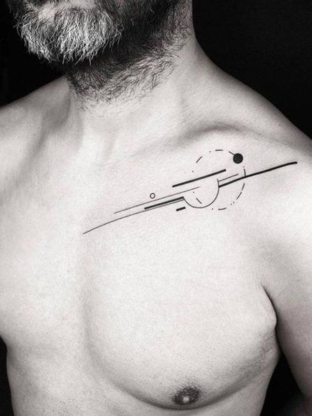 Abstract Clavicle Tattoo Men Minimalist Tattoo Ideas, Abstract Collarbone Tattoo, Minimalist Chest Tattoo Men, Mens Collarbone Tattoo, Men Collarbone Tattoo, Mens Collar Bone Tattoo, Clavicle Tattoo For Men, Abstract Tattoo Men, Tattoos Collarbone