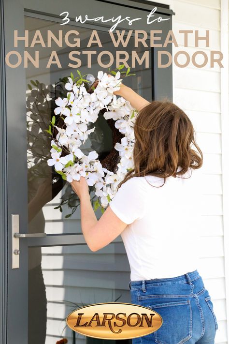 Wreaths For Storm Door, Screen Door Wreath, Wreath On Screen Door, Front Door Hooks, Wreaths On Glass Front Doors, Wreath Storm Door, Wreath On Glass Door, Wreaths On Storm Doors, Wreaths With Storm Door