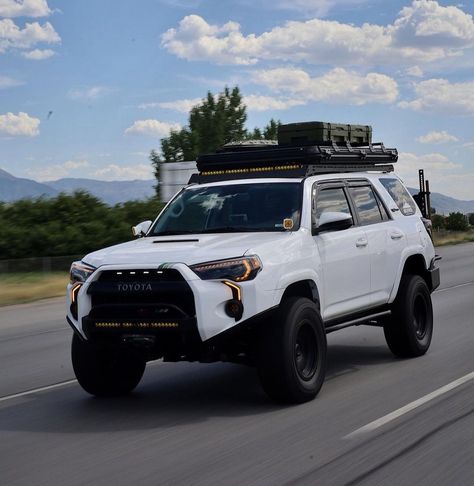 Jacked Up 4runner, White 4runner Blacked Out, Toyota Forerunner, Toyota 4runner Interior, Overland 4runner, Happy List, 4runner Mods, 4runner Trd Pro, Toyota 4runner Trd