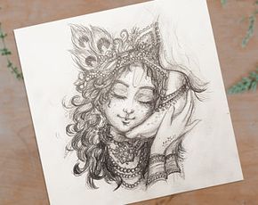 Beautiful RadhaKrishna Art Prints and Originals by MadhaviTuli Radha Drawing, Lord Krishna Sketch, Legs Drawing, Pen Art Work, Krishna Drawing, Sri Radha, Pen Art Drawings, Sri Krishna, Krishna Ji