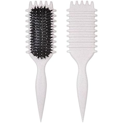 Amazon.com : Curl Defining Brush, Curly Hair Brush Styling Brush for Detangling, Shaping & Defining Curls for Women Men Less Pulling Gifts : Beauty & Personal Care Detangle Brush For Curly Hair, Curly Hair Items, Curl Define Brush, Hair Brush Curly Hair, Hair Stuff For Curly Hair, Styling Brush For Curly Hair, Brush Style Curly Hair, Curl Defining Brush, Bounce Curl Brush