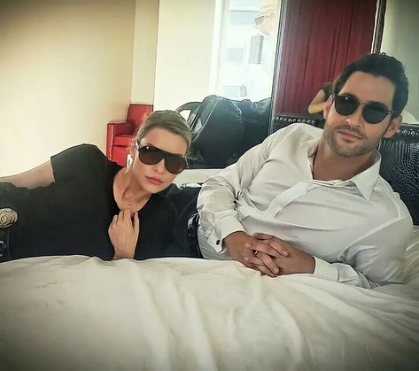 Lucifer And Chloe, Life In Hell, Brown Eye Boys, Chloe Decker, Tom Ellis Lucifer, Big Brown Eyes, Lauren German, Lucifer Morningstar, Tom Ellis