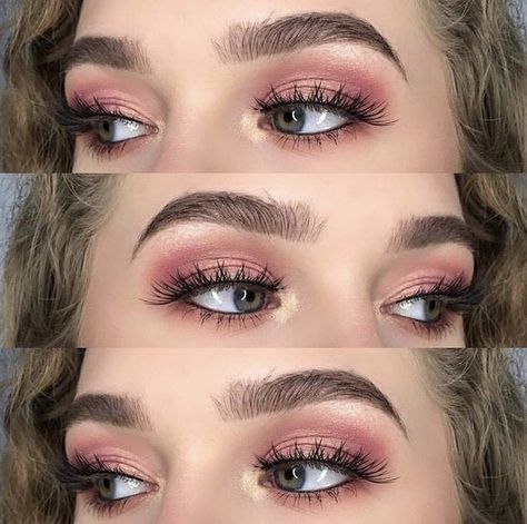 Rose Gold Smokey Eye, Gold Smokey Eye Makeup, Eye Makeup Glitter, Makeup Rose, Rose Gold Eye Makeup, Gold Smokey Eye, Smokey Eye Makeup Look, Green Smokey Eye, Makeup Smokey