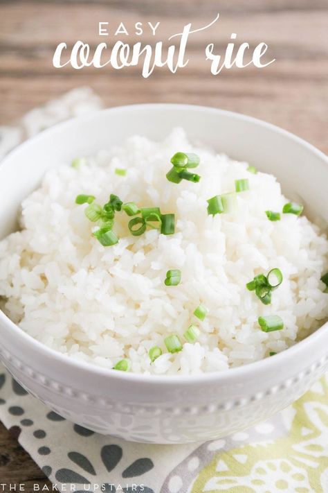 This easy coconut rice is the perfect mix of sweet and savory and makes a delicious side dish! Coconut Rice Sweet, Sweet Coconut Rice, Easy Coconut Rice, Coconut Rice Recipe, Coconut Rice, Canned Coconut Milk, Favorite Side Dish, Rice Dishes, White Rice