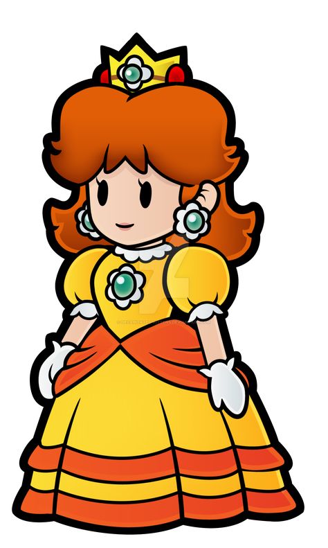 Princess Daisy [as a paper doll] (Drawing by Decapitated-Kittens @deviantART) #Mario Mario Princess Daisy, Daisy Drawing, Super Princess Peach, Peach Mario, Mario Yoshi, Nintendo Princess, Paper Daisy, Princess Daisy, Super Mario Party