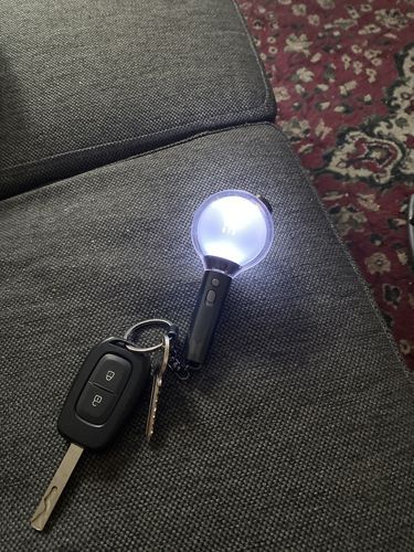 "This has to be my fav key ring for a long time. It’s such great fun when I’m a passenger in the car driving hubby mad as I play BTS and I can rock along with my mini army bomb." - Customer Bt21 Car Accessories, Kpop Car Accessories, Kpop Car Decor, Bts Official Light Stick, Car Deco, Purple Car, Light Stick, Fashion Vibes, Pin Up Outfits