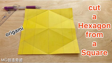 How to Make a Hexagon from a Square How to Cut a Hexagon Origami idea paper crafts六角形圖案 step by #hexagon #howtodraw #origami #origamiart #cutpaper #ideas #drawingideas #papercrafts Hexagon Origami, Origami Idea, Origami Art, Make Your Own, Origami, Step By Step, Paper Crafts, Make It Yourself, Square