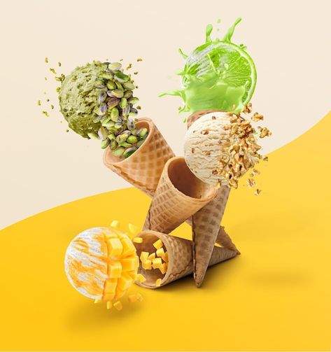 Natural Ice Cream, Ice Cream Menu, Food Videography, Background Food, Ice Cream Packaging, Food Summer, Ice Cream Design, Types Of Chocolate, Ice Cream Cones