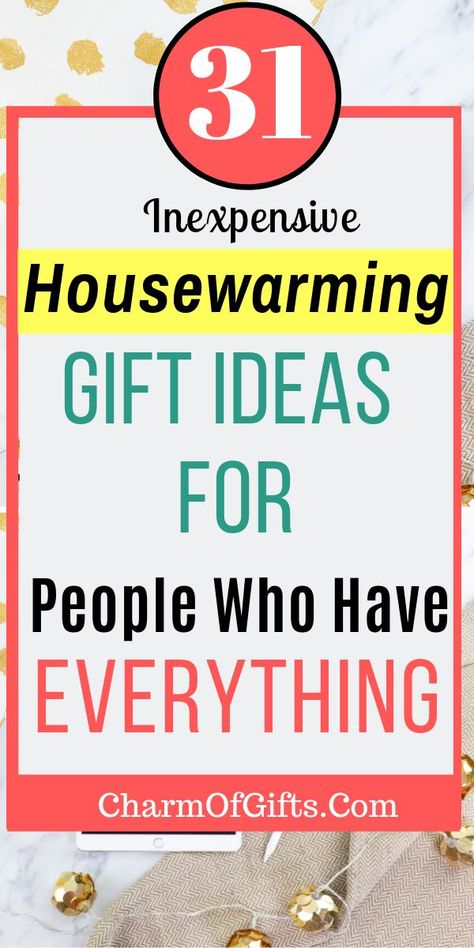 Looking for a cool, but inexpensive housewarming gift idea for a hard to please new homeowner who already has everything? It sounds tough but these gift ideas will make you jump with joy. A list of unique gift items perfect for anyone who just moved into a newhouse- including newlyweds home, new neighbors, etc. This helpful gift guide will give you plenty of good ideas. Easy Housewarming Gift, Best Housewarming Gift Ideas, Housewarming Gift Ideas, Gift Ideas For Everyone, Best Housewarming Gifts, Unique Gift Items, New Homeowner Gift, Unique Housewarming Gifts, Moving Gifts