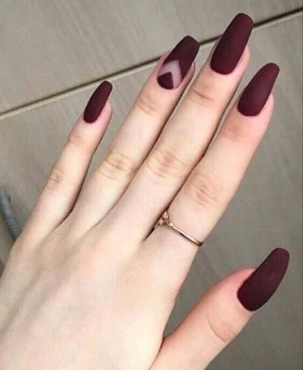 Matte Maroon Nails, Elegant Touch Nails, Coffin Nails Ombre, Matte Nail Art, Maroon Nails, Matte Nail, Beauty Nails Design, Simple Acrylic Nails, Spring Nail Designs