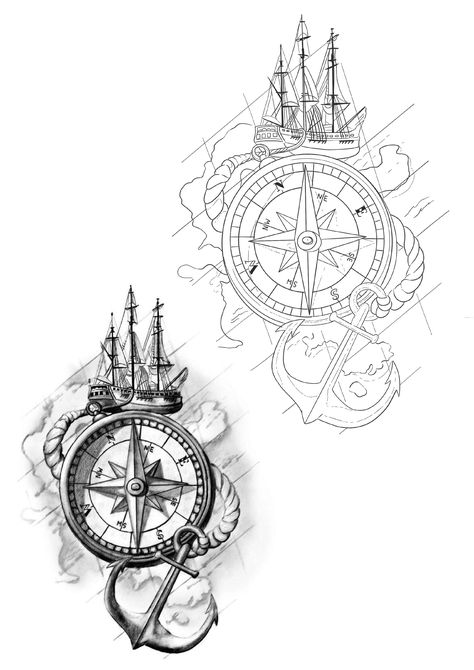 Ship Compass Tattoo, Easy Tattoo Stencils, Tattoo Stencils Outline, Filler Tattoo Designs, Joker Tattoo Design, Easy Tattoo, Krishna Tattoo, Butterfly Tattoo On Shoulder, Skull Hand Tattoo