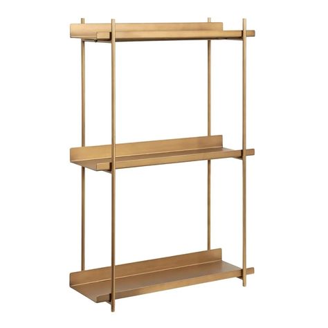 Kate and Laurel Dominic Tiered Wall Shelf - On Sale - Bed Bath & Beyond - 32834609 Metal Bathroom Shelf, Household Necessities, Over Toilet Storage, Glass Wall Shelves, Floating Bookshelf, Shelves For Wall, Toilet Shelves, Decorative Plants, Modern Wall Shelf