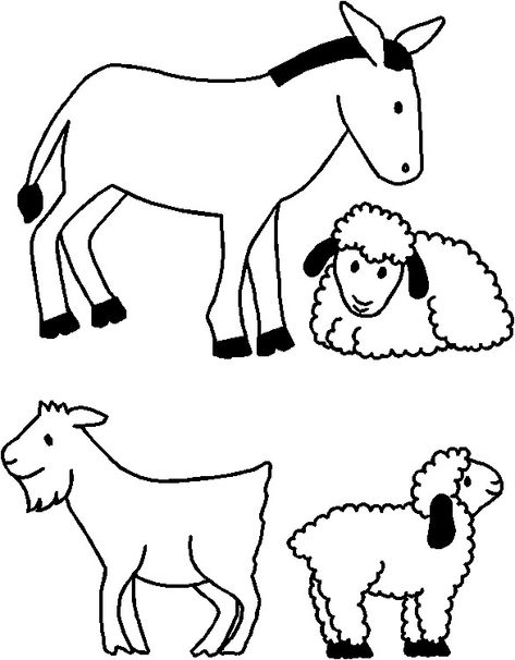 MakingFriends Nativity Animals for Paper Doll Friends Free Printable Fun Nativity Paper Dolls, Nativity Animals, Nativity Clipart, Nativity Coloring Pages, Sunday School Projects, Nativity Stable, Farm Animal Coloring Pages, Vbs 2024, Preschool Christmas Crafts