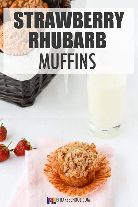 Rhubarb Muffins Recipe, Blueberry Rhubarb Pie, Reverse Creaming Method, Filled Strawberry, Classic Scones Recipe, Strawberry Rhubarb Muffins, Muffins With Streusel Topping, Best Rhubarb Recipes, Strawberry Rhubarb Crumble