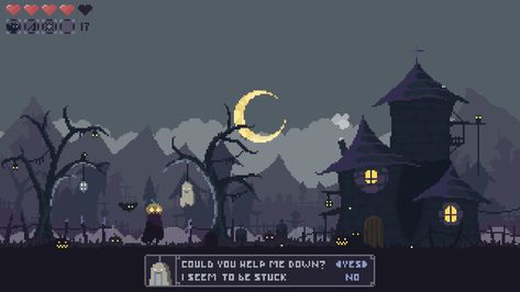 Game Mockup, Ipad Wallpaper Aesthetic, Halloween Desktop Wallpaper, Spooky Games, Pixel Art Landscape, Gif Background, Piskel Art, Pixel Art Background, Arte 8 Bits