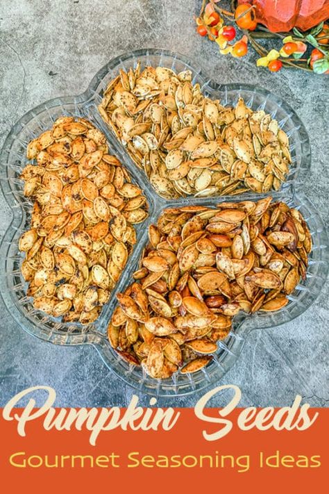 Pumpkin Seeds Recipe Roasted, Seasoned Pumpkin Seeds, Flavored Pumpkin Seeds, Pumpkin Seed Recipes Roasted, Spicy Roasted Pumpkin Seeds, Pumpkin Roasted, Roasted Chickpeas Snack, Spicy Pumpkin Seeds, Pumpkin Seeds Recipe