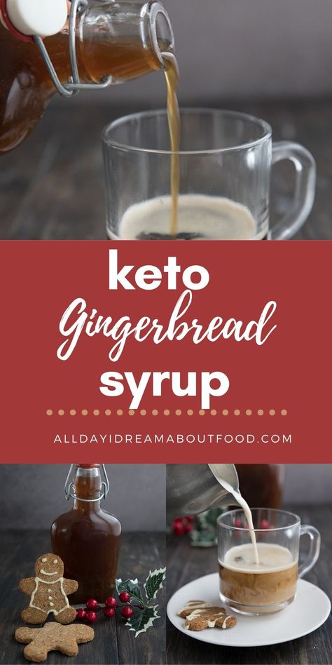 Keto Coffee Syrup Recipes, Sugar Free Coffee Syrup Recipe, Homemade Sugar Free Coffee Syrup, Keto Coffee Syrup, Sugar Free Simple Syrup Recipe, Coffee Sauce Recipe, Peppermint Coffee Syrup, Keto Simple Syrup, Gingerbread Latte Syrup