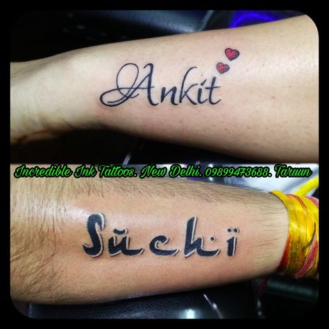 #Ankit #Suchi #Name #Tattoo Ankit Suchi Name Tattoos #Call #Whatsapp #09899473688 Ankit Name Tattoo, Tattoo Designs On Hand, Flute Tattoo, Name Tattoo On Hand, Name Tattoos On Arm, Name Tattoo Design, P Tattoo, Tattoo On Hand, Tattoos With Kids Names