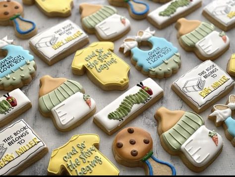 Book Themed Cookies, Storybook Cookies, Book Cookies, Book Shower, Food Books, Storybook Baby Shower, Cookie Time, Book Baby, Baby Cookies