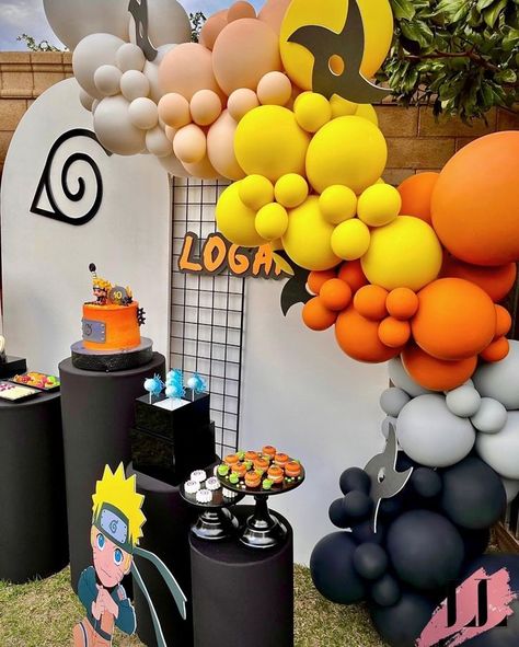 Naruto | Anime inspired 10th birthday set up Naruto Baby Shower Ideas, Naruto Party Ideas Birthdays, Naruto Birthday Party, Naruto Birthday Party Decorations, Anime Themed Birthday Party, Naruto Themed Birthday Party, Naruto Birthday Party Ideas, Anime Birthday Party Ideas, Naruto Party Ideas