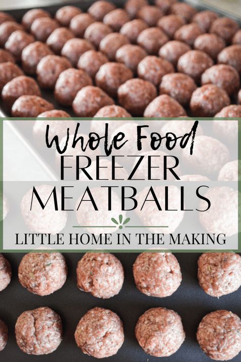 Freezer Friendly Ground Beef Recipes, Freezer Meals With Meatballs, How To Freeze Meatballs, Make Ahead Freezer Meatballs, Freezer Meatballs And Sauce, Meatball Recipes Freezer, Meal Prep Meatballs Beef, Meatball Freezer Meal, Meals Postpartum