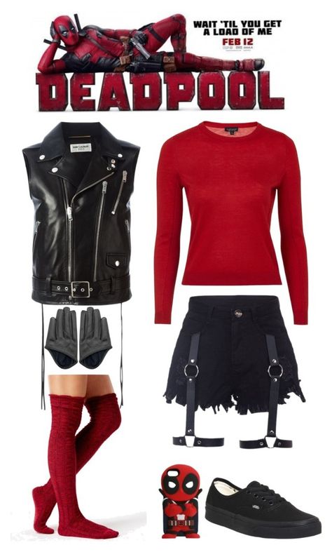 "Deadpool" by lucy-wolf ❤ liked on Polyvore featuring moda, Topshop, Yves Saint Laurent, Free People, Vans, women's clothing, women, female, woman i misses Deadpool Disneybound, Deadpool Inspired Outfit, Deadpool, Free People, Yves Saint Laurent, Saint Laurent, Topshop, Clothes For Women, Clothes