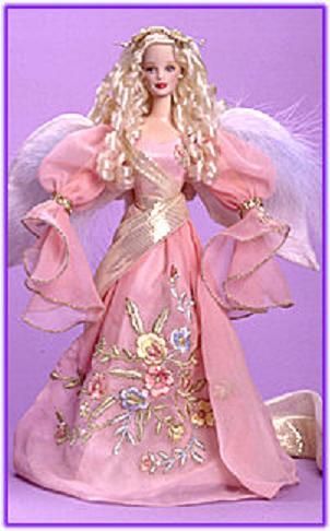 This is a Barbie that I wish that I could have had, but I could never find her. Angel Barbie, Pink Doll Dress, Barbie Fairy, Ballerina Barbie, Custom Barbie, Barbie Collector Dolls, Barbie Gowns, Angel Doll, Beautiful Barbie Dolls