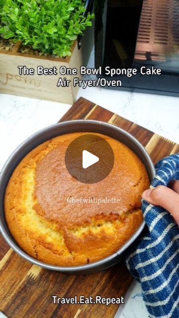 How To Make Cake In Air Fryer, Air Fryer Cake Recipes Easy, Cake In Air Fryer, Air Fryer Cake, Air Fryer Cake Recipes, Popsicles Cake, Condensed Milk Cake, Making Cakes, M&m Recipe