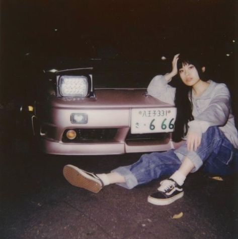 Car Girl Aesthetic, Japan 90s, Jdm Aesthetic, Jdm Girls, 90s Japan, Tokyo Drift, Initial D, Street Racing, Pretty Cars