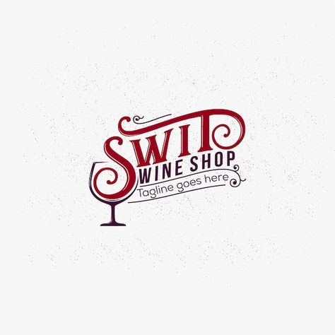 Vector premium creative wine brand vecto... | Premium Vector #Freepik #vector #wine-logo #drink-logo #wine-glass #beverage-logo Wine Bottle Logo, Logo Drink, Wine Logo Design, Fork Logo, Drink Logo, Glass Logo, Bottle Logo, Wine Logo, Festival Logo