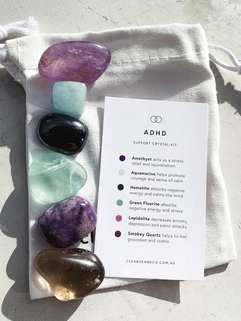 Crystal Kits | Cleanse & Co. – cleanse & co. Crystal Kits, Tumbled Crystals, Crystals Store, Crystal Vibes, Spiritual Crystals, Green Fluorite, Crystal Healing Stones, Crystal Crafts, Energy Crystals