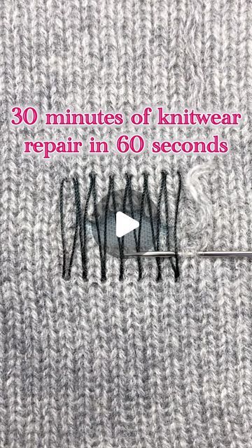 Alexandra on Instagram: "Every now and then, someone will tell me I should show my work in slow motion... But knitwear repair is already a slow process. And social media posts need to be short. So no, it doesn't really work to share my work in slow motion (or even real time).

Instead, here's 30 minutes of mending compressed into 60 seconds!

• • •

Want to learn more about mending your knits? In my Subscriber posts, I share mini tutorials, tips & tricks and other useful info - including a step-by-step tutorial of the technique shown in this video. We also have a group chat where you can ask for help with your own mending projects - or show off your work!
(You'll find the Subscribe button on my bio page)

• • •

#mending #clothingrepair #visiblemending #invisiblemending #repairdontreplace How To Mend Knitwear, Mending Holes In Sweaters, How To Fix A Hole In A Sweater, Sweater Darning, Visible Mending Sweater, Mending Knitwear, Sweater Mending, Creative Mending, Knitting Hacks