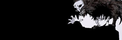 Megumi Discord Banner, Black Manga Banner, Black Anime Banner, Megumi Banner, Black Banner Discord, Banner Manga, Dark Header, Dark Banner, Manga Banner