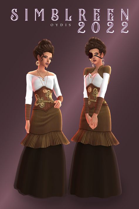 ⚙️ Simblreen 2022 ✨🌙 | oydis on Patreon Steampunk Cc Sims 4, Sims 4 Eyepatch, Steampunk Sims 4 Cc, Sims 4 Cc Steampunk, Sims 4 Steampunk Cc, Los Sims 4 Mods, Sims 4 Decades Challenge, Cc Shopping, Sims Medieval