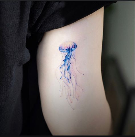 Blue Ink Tattoos, 16 Tattoo, Jellyfish Tattoo, Intricate Tattoo, Cute Tiny Tattoos, Tatuaje A Color, Tattoo Style Drawings, Black Ink Tattoos, Elegant Tattoos