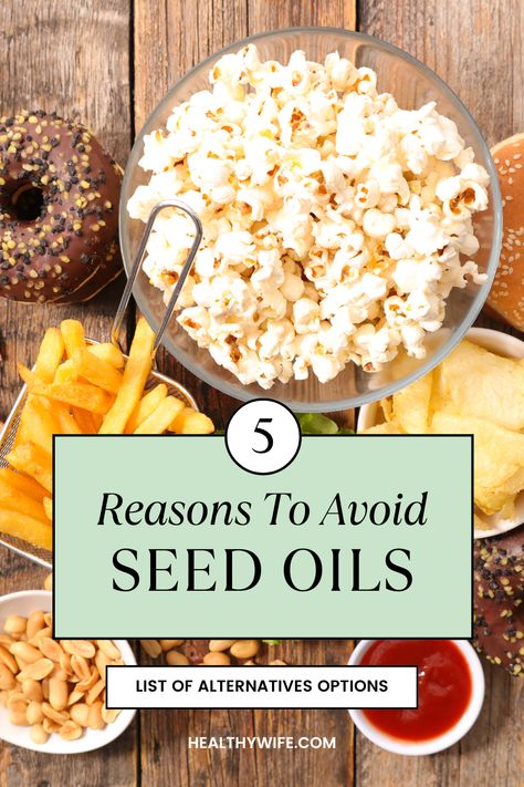 Seed oils like soybean and canola are common in many foods, but they may harm your health by promoting inflammation and chronic diseases. Learn why these oils can be worse than butter and discover healthier alternatives like avocado and coconut oil. Plus, find top seed-oil-free products for smarter eating choices! How To Avoid Seed Oils, Avoiding Seed Oils, Foods Without Seed Oils, What Are Seed Oils, Seed Oils Bad, Seed Oil Free Recipes, No Seed Oil Recipes, Seed Oil Free Diet, No Seed Oil Diet