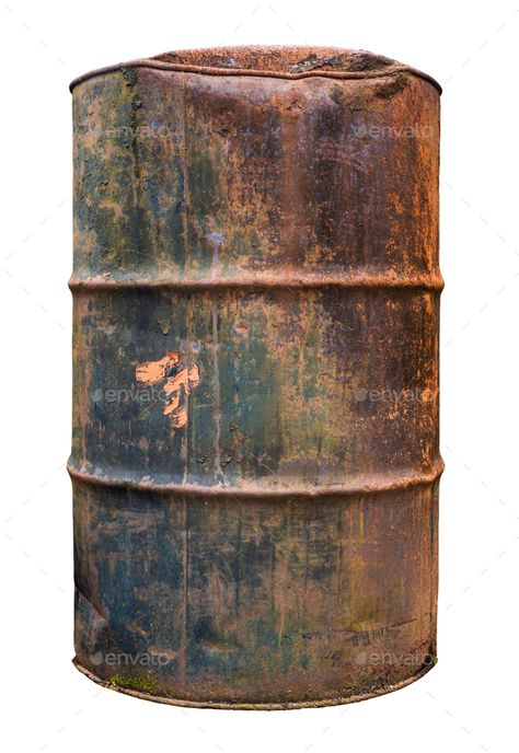 Isolated Rusty Old Barrel Stock Photo ... Oil Barrel, Photoshop Digital Background, Birthday Background Images, Metal Drum, Metal Barrel, Steel Storage, Creative Photography Techniques, New Background Images, Weathered White