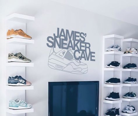 Personalized 'sneaker Cave' Wall Decal Gift Sneakerhead Enthusiast. Hypebeast Collector, Sneaker Lover, Streetwear Fashion Wall Art. 6636 - Etsy Sneaker Room, Hypebeast Decor, Sneaker Ball, Personalized Wall Decals, Cave Wall, Sneaker Lovers, Cool New Gadgets, Fashion Wall Art, Wall Decal Sticker