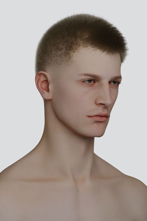 MALESKIN Robbie For TS4 | TERFEARRENCE on Patreon Ts4 Skin, Buzz Cut For Men, Buzzed Hair, Sims 4 Clutter, Barbie Wedding Dress, Sims 4 Cc Skin, Combo Skin, Bald Hair, Barbie Wedding