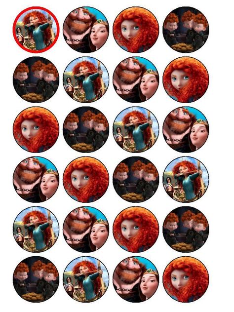 . Merida Cupcakes, Merida Party, Brave Cakes, Brave Birthday Party, Brave Party, Brave Movie, Disney Candy, Braves Party, Merida Disney