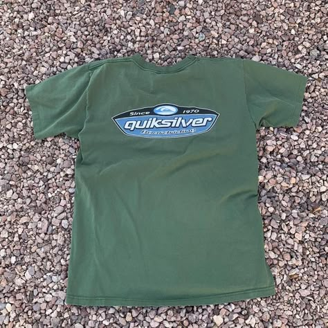 90s Green QuickSilver Skate shirt •medium •single... - Depop Quicksilver Clothing, 90s Skater Outfits, Vintage Quicksilver, Skate Shirts, Vintage Surf, Shirt Store, Dream Clothes, Outfit Idea, Colorful Hoodies