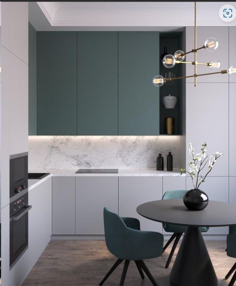 Kitchen Color Trends, Kitchen Wardrobe Design, Closet Layout, Kitchen Wardrobe, Kitchen Interior Design Modern, Kitchen Cabinet Colors, Kitchen Trends, Green Kitchen, Home Room Design