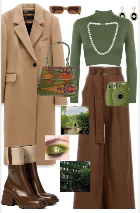 Coffee House Aesthetic Outfits, Cottagecore Outfits Pants, Cottagecore Pants Outfit, Cottagecore Work Outfit, Cottagecore Corporate, Corporate Cottagecore, Cottagecore Outfit Winter, Brown Outfits Ideas, Fall Cottagecore Outfits