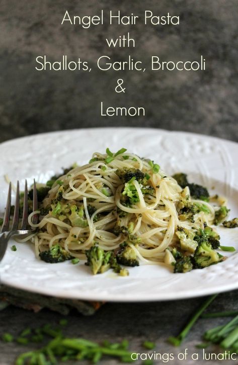 Broccoli Lemon, Shallot Recipes, Garlic Broccoli, Angel Hair Pasta, Giada De Laurentiis, Angel Hair, Pasta Pasta, Pasta Rice, Shallots