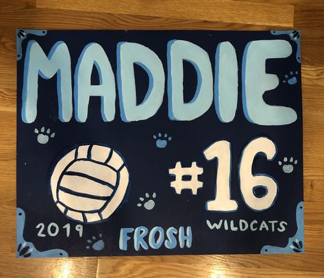 Eighth Grade Night Volleyball Posters, Libero Posters Volleyball, Soccer Signs Posters Diy, Senior Signs Posters Volleyball, Volley Ball Senior Night Posters, Senior Vball Posters, Sports Board Ideas, 8th Grade Volleyball Poster, Game Poster Ideas Sports