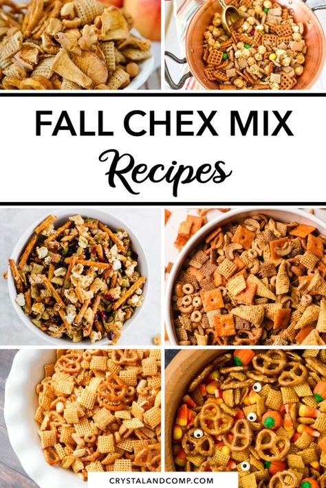 fall chex mix recipes Chex Mix Recipes Camping, Chex Mix No Bake, Gluten Free Fall Chex Mix Recipes, Chex Mix Recipes Tailgate, Homemade Chex Mix Recipe Fall, Fall Food Decorating Ideas, Different Chex Mix Recipes, Autumn Trail Mix Recipe, Trail Mix Recipes Fall