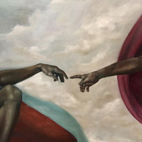 Harmonia on Instagram: “Clouds and hands today☁️ #clouds #hands #art #painting #melanin #layers #progress” Poc Paintings, Black Power Art, Hands Art, Rennaissance Art, Baroque Art, Black Art Painting, Afrocentric Art, Plastic Art, Afro Art